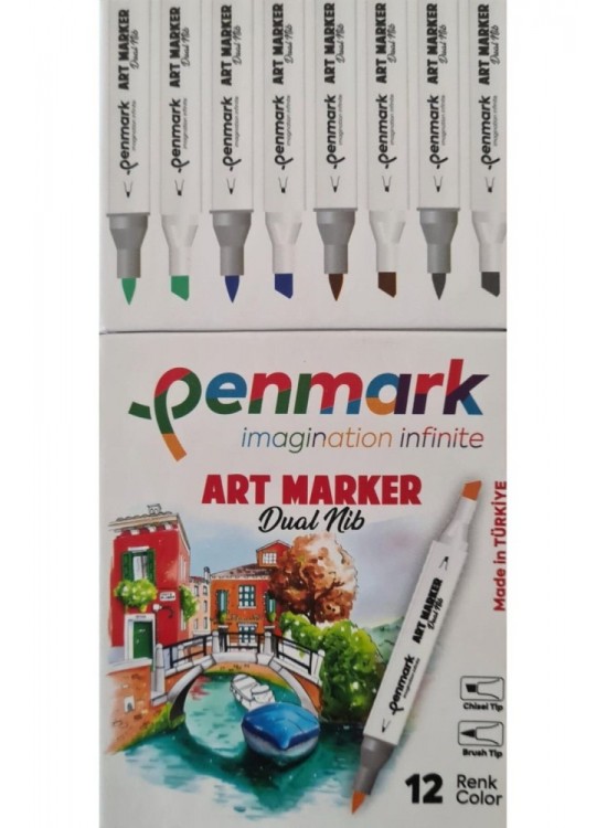 Penmark Markers Art Brush Kalem 12 Li Set