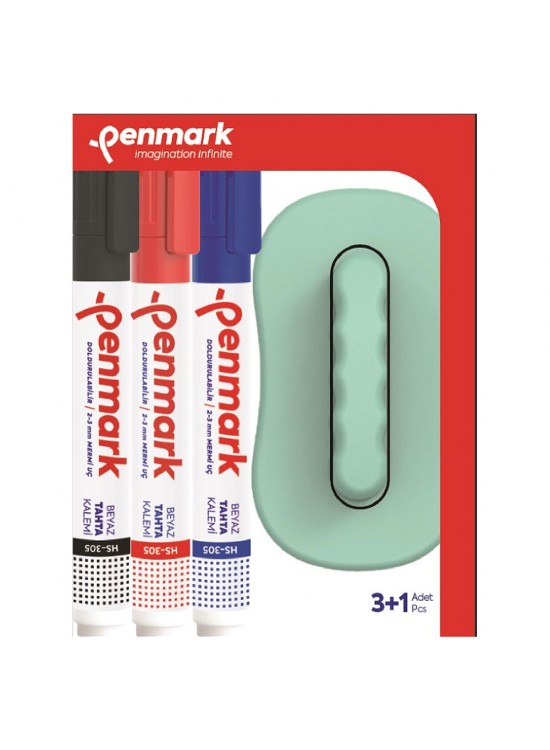 Penmark Tahta Kalemi 3 Lü Set+Silgi HS-305-TK3S