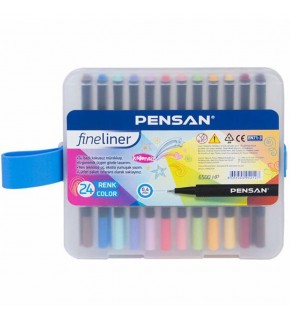 Pensan Fineliner Keçe Uç Kalem 24 Lü Pvc Kutu 6500 HP