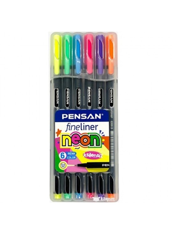 Pensan Fineliner 6 Lı Neon Pvc Kutu 6300