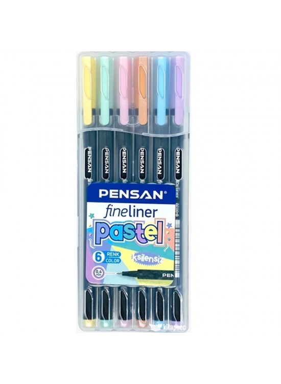 Pensan Fineliner 6 Lı Pastel Pvc Kutu 6200