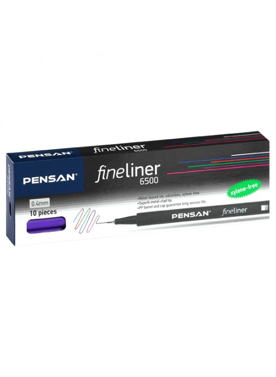 Pensan Fineliner Keçe Uç Kalem Kırmızı 6500 (1 Adet)