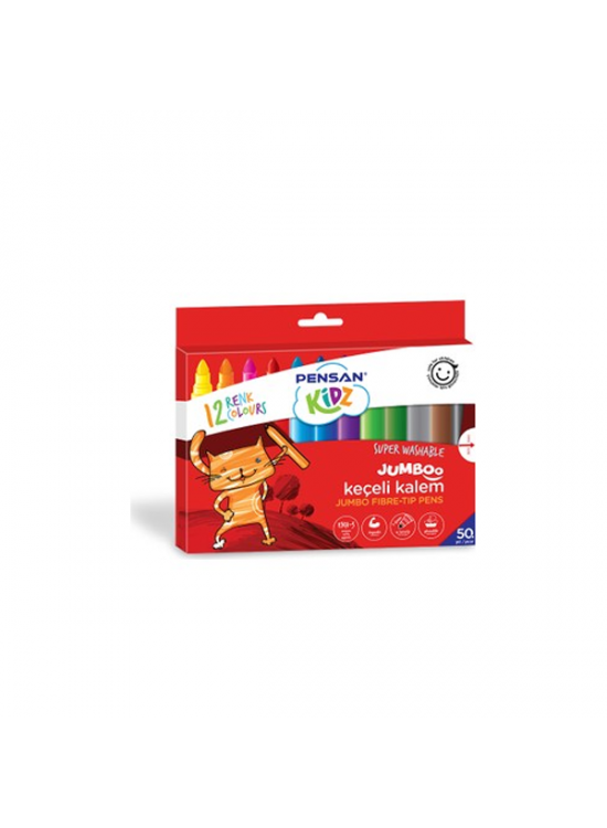 Pensan Keçeli Boya Kalemi Kidz Jumbo Yıkanabilir 12 Renk 99040 Pensan Keçeli Boya Kalemi Kidz Jumbo Yıkanabilir 12 Renk 99040