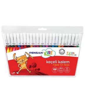 Pensan Kidz Keçeli Kalem 24 Renk İnce Uçlu 5000
