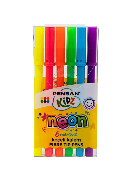 Pensan Kidz Keçeli Kalem 6 Renk Neon 24 Paket Pensan Kidz Keçeli Kalem 6 Renk Neon 24 Paket