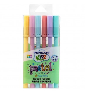 Pensan Kidz Keçeli Kalem 6 Renk Pastel