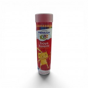 Pensan Kidz Kuruboya Tüplü 24 Renk Tam Boya Kalemi Pe98052tüp24