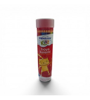 Pensan Kidz Kuruboya Tüplü 24 Renk Tam Boya Kalemi Pe98052tüp24