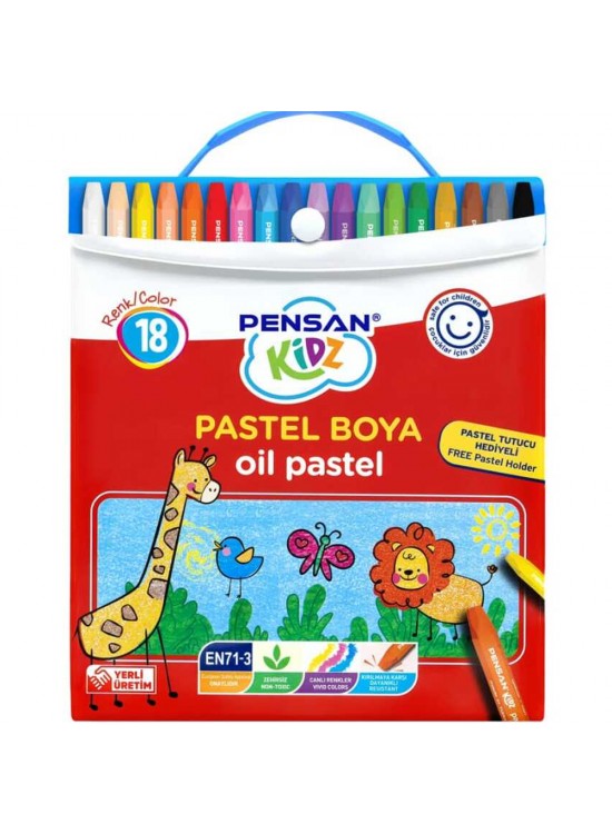 Pensan Kidz Pastel Boya Çantalı 18 Renk 98121