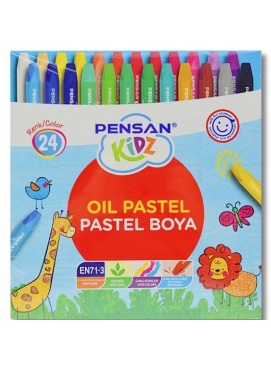 Pensan Pastel Boya Kidz Karton 24 Renk