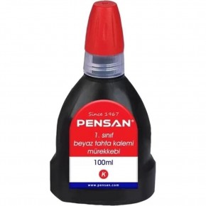 Pensan Tahta Kalemi Mürekkebi Kırmızı 100 ML 4009 (1 Adet)