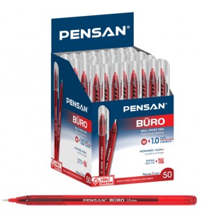Pensan Tükenmez Kalem Büro 1.0 MM Kırmızı 2270 (1 Adet)