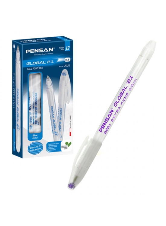 Pensan Tükenmez Kalem Global 0.5 mm Eflatun 2221 (1 Adet)
