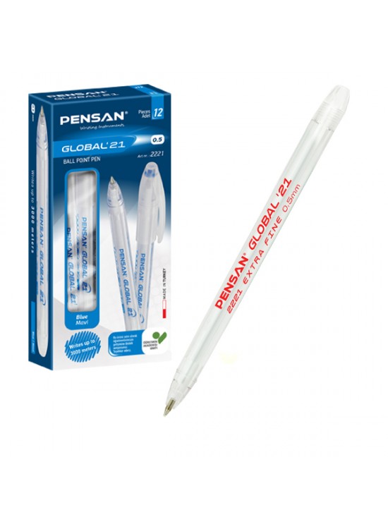 Pensan Tükenmez Kalem Global 0.5 mm Kırmızı 2221 (1 Adet)