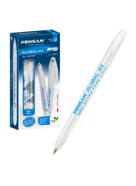 Pensan Tükenmez Kalem Global 0.5 mm Mavi 2221 (1 Adet)