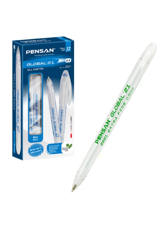 Pensan Tükenmez Kalem Global 0.5 mm Yeşil 2221 (1 Adet)