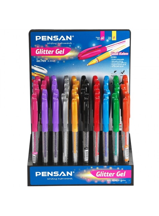 Pensan Tükenmez Kalem Jel Simli 1.0 mm 2280 (1 Adet) Pensan Tükenmez Kalem Jel Simli 1.0 mm 2280 (1 Adet)