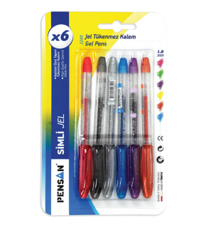 Pensan Tükenmez Kalem Jel Simli 1.0 MM Eflatun 2280 (1 Adet)
