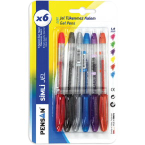 Pensan Tükenmez Kalem Jel Simli 1.0 MM Mavi 2280 (1 Adet)