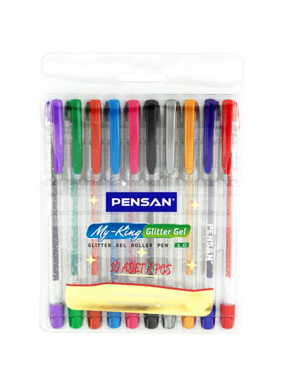 Pensan Tükenmez Kalem My-King Jel Simli 10 Renk