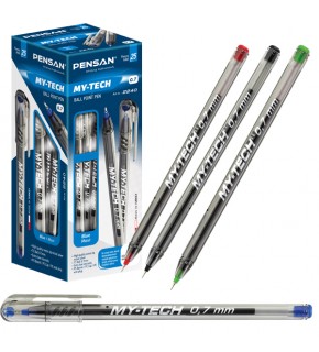 Pensan Tükenmez Kalem My-Tech 0.7 MM İğne Uç Kırmızı 2240 (1 Adet)