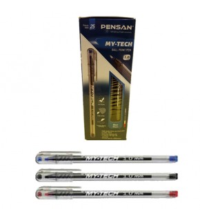 Pensan Tükenmez Kalem My-Tech 1.0 MM İğne Uç Kırmızı 2250 (1 Adet)