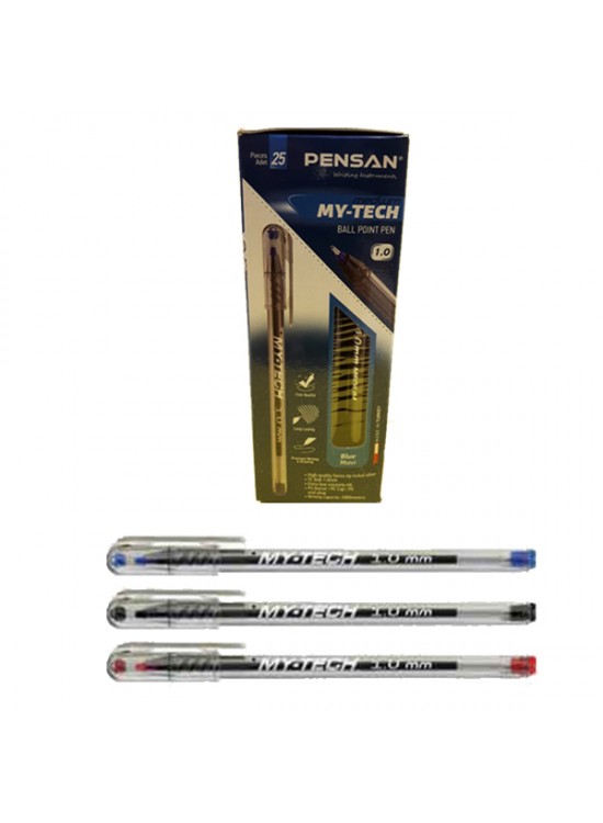 Pensan Tükenmez Kalem My-Tech 1.0 MM İğne Uç Siyah 2250 (1 Adet)