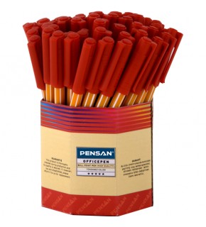 Pensan Tükenmez Kalem Office Pen Kırmızı 1010 (1 Adet)