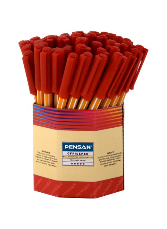Pensan Tükenmez Kalem Office Pen Kırmızı 1010 (1 Adet)