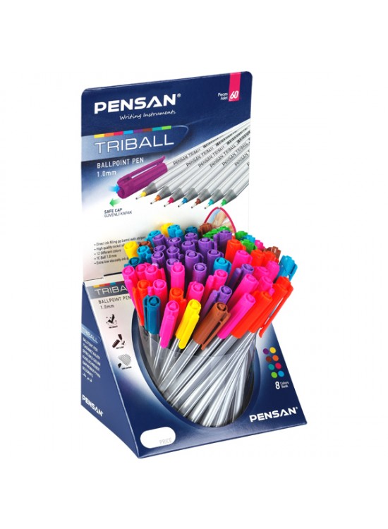 Pensan Tükenmez Kalem Triball 1.0 mm Bilye Uç Renkli 1003 (1 Adet)
