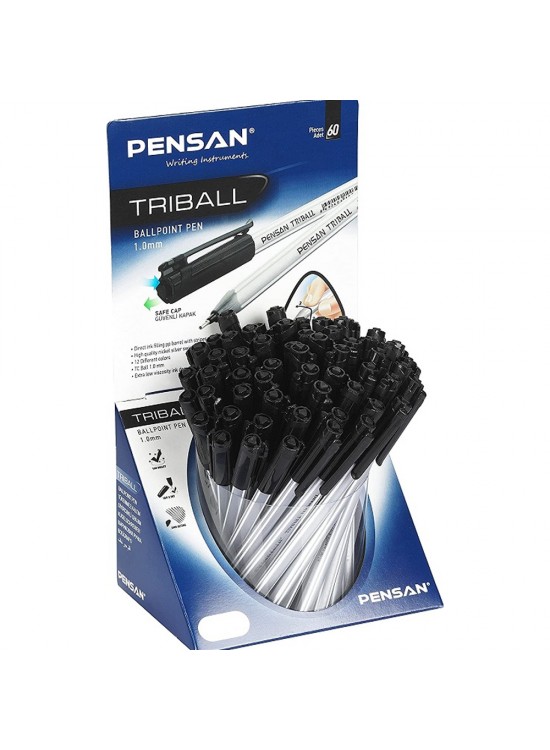 Pensan Tükenmez Kalem Triball 1.0 mm Bilye Uç Siyah 1003 3080.10609 (1 Adet)