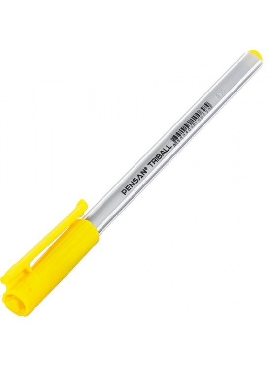 Pensan Tükenmez Kalem Triball 1.0 MM Bilye Uçlu Sarı (1 Adet)