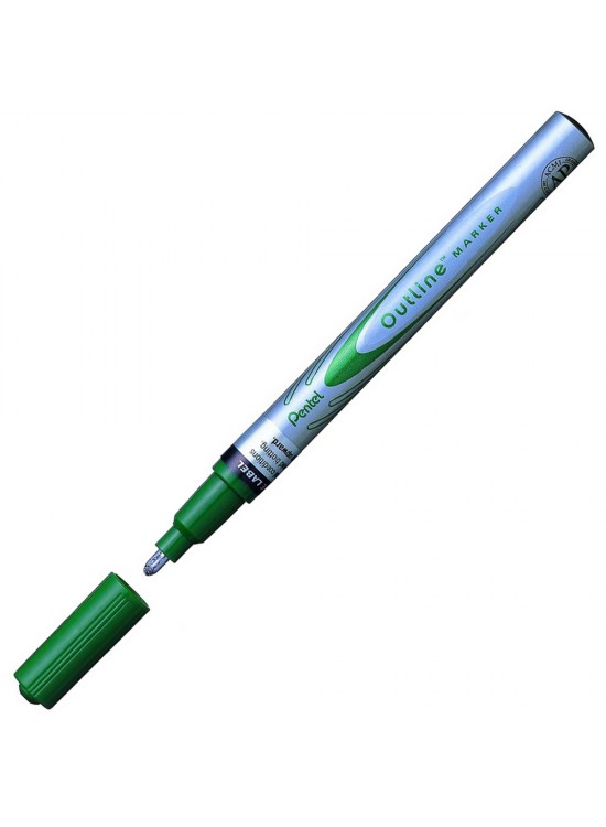 Pentel Markör Kontürlü Outline Paint Yeşil MSP60-ZD (1 Adet)