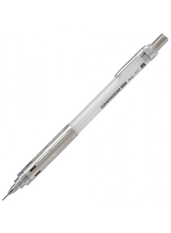 Pentel Teknik Çizim Ve Yazı Versatili 0.5 MM Beyaz GraphGear 300