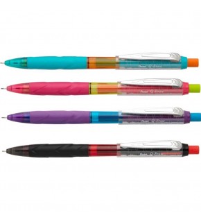 Pentel Versatil Kalem Metal Klipsli Büyük Boy Silgili Q-ERASE 0.5 MM Pembe (1 Adet)