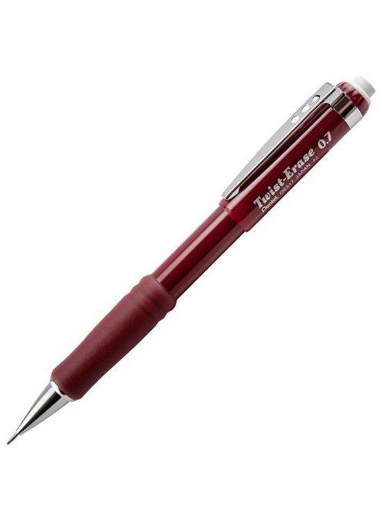 Pentel Versatil Kalem Twıst Metal Klipsli Büyük Boy Silgili 0.7 MM QE517-BX