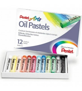 Pentel Yağlı Pastel 12 Renk PHN12