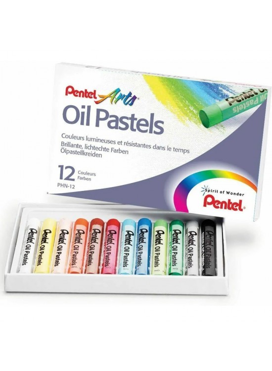 Pentel Yağlı Pastel 12 Renk PHN12 Pentel Yağlı Pastel 12 Renk PHN12