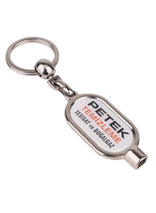 PETEK GÜMÜŞ ÇİFT YÖN PURJÖRLÜ METAL ANAHTARLIK
