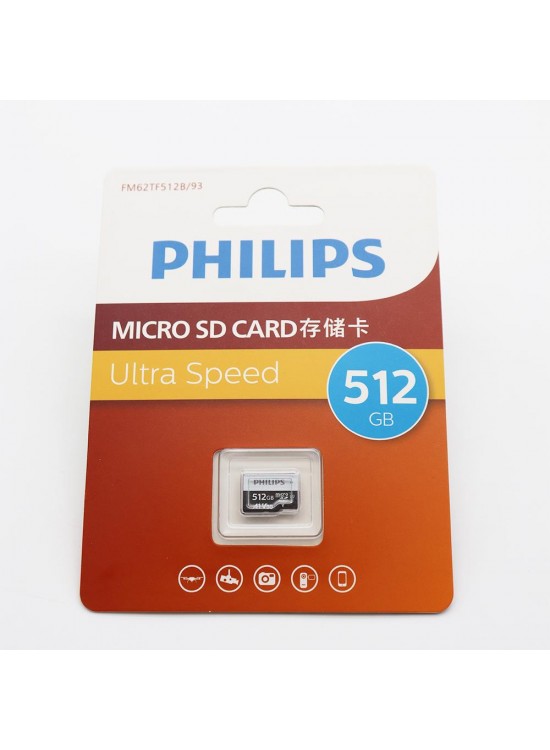 Philips 512GB A1 V30 MicroSDXC Hafıza Kartı (Adaptörsüz)