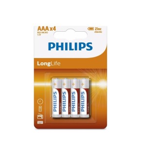 Philips Longlife İnce Kalem Pil AAA 4 Lü Ph-r03l4b/10