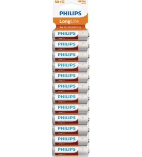 Philips Longlife Kalem Pil AA 12 Li