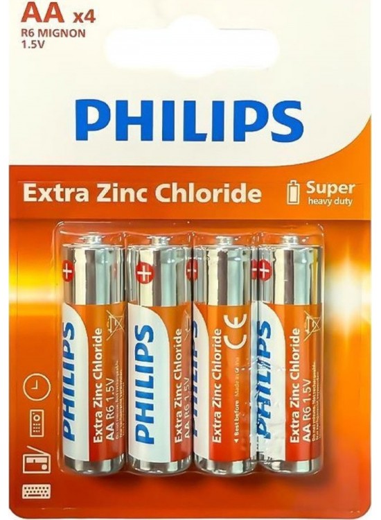 Philips Longlife Kalem Pil AA 4 Lü Ph-r6l4b/10