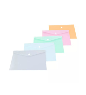 Pigui Çıtçıtlı Dosya Pastel Renk A4 Karışık Renk (1 Adet)