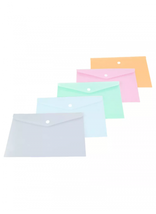 Pigui Çıtçıtlı Dosya Pastel Renk A4 Karışık Renk (1 Adet)
