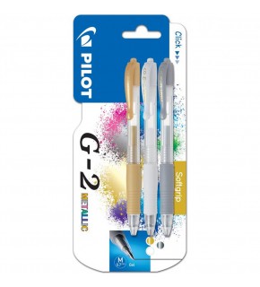 Pilot Roller Kalem Jel Mürekkepli 0.7 MM 3 Lü Metalik G2