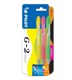 Pilot Roller Kalem Jel Mürekkepli 0.7 MM 3 Lü Neon S/P/Y G2