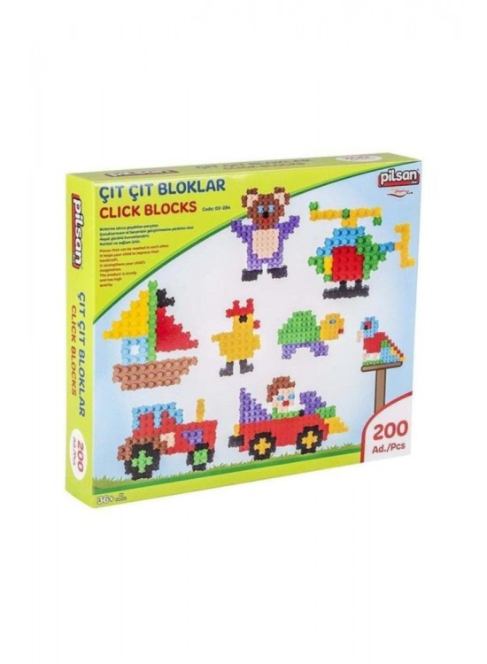 Pilsan Oyuncak Çıtçıt Bloklar 224 Lü 03284