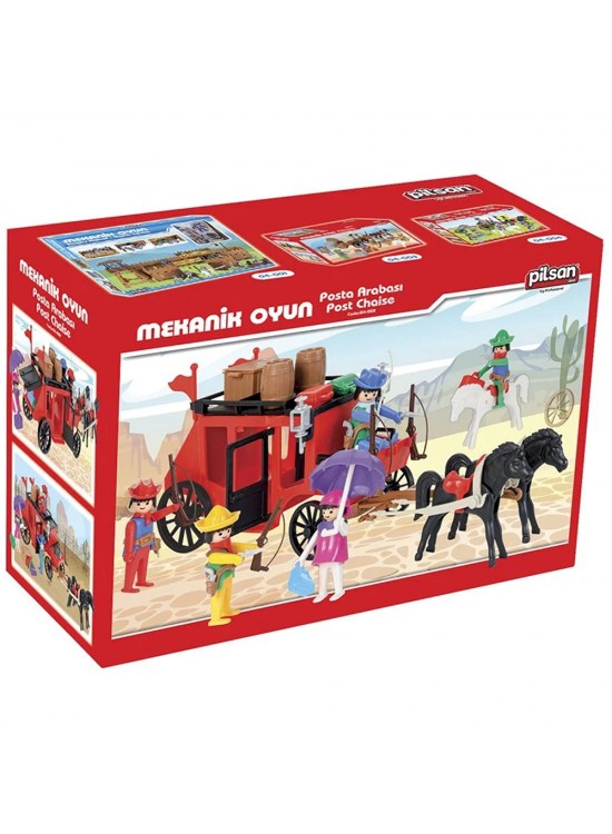Pilsan Oyuncak Mini Mekanik Serisi: 2 Posta Arabası 04002 Pilsan Oyuncak Mini Mekanik Serisi: 2 Posta Arabası 04002