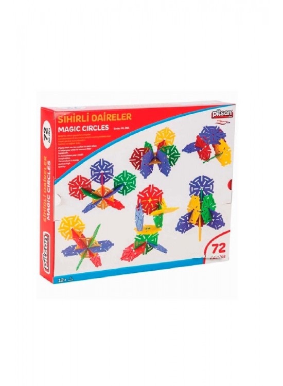 Pilsan Oyuncak Sihirli Daireler Kutulu 72 Parça 03294